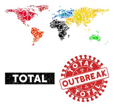 Çizilmiş Salgın Salgını Dünya Haritası