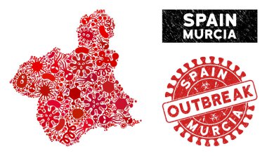 Bulaşıcı Mozaik Murcia Eyaleti Tehlike Damgalı Haritası