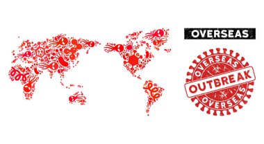 Tehlike Salgını filigranlı Salgın Dünya Haritası