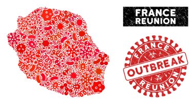 Salgın Mozaik Buluşma Adası Dokulu Salgın Damgası Haritası