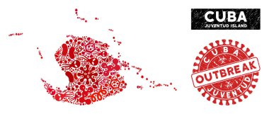 Salgın Kolajı Islahevi Haritası Çizilmiş Salgın Mührü