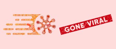 Virüslü Kolaj Viral Simgede Tehlike Gitti Viral Damgası