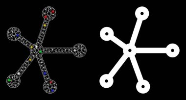 Ağ 2d Bağlantılarını Fişek Benekli Simge Oluştur