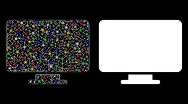 Flaş Noktalı Parlak Izgara Masaüstü Simgesi