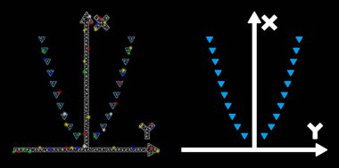 Fişek Ağı 2d Noktalı Parabol Resim Simgesi Benekli