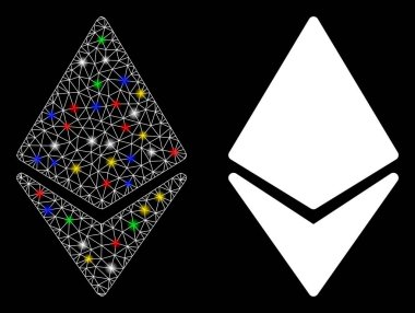 Fişek Lekeli Izgara Ağı Gökyüzü Simgesi