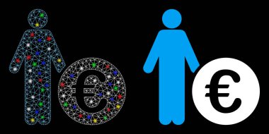 Fişekli Ağ 2d Euro Yatırımcı Simgesi