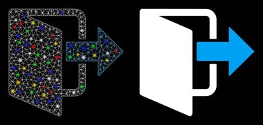 Ağ İskelesi İşaret Lekeli Çıkış Kapısı Simgesi