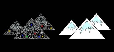 Fişek Kablo Çerçevesi Ickapap Dağları Benekli Simge