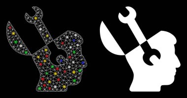 Ağ Ağı 'nı parlat Zihin Anahtarı Araç Simgesi Fişek Benekli Simge