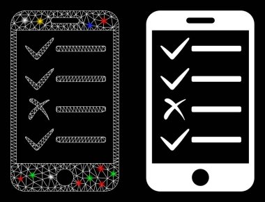 Ağ Ağı Mobil Yapılacaklar Listesi Simgesini İşaret Lekeli Fişekle