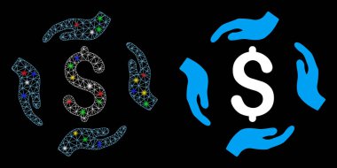 Fişek Kablosu Çerçevesi Para Bakım Elleri Benekli Simge