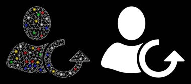 Parlak Ağ 2d Fişek Benekli Kullanıcı Simgesini Geri Döndür