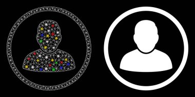 Fişek İşaretli Kabartma Yuvarlak Kullanıcı Simgesi