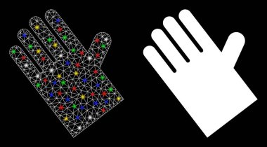 Fişek Ağı 2d Flaş Noktalı Lastik Eldiven Simgesi