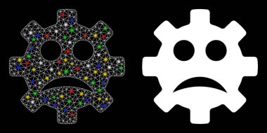 Fişek Ağı Üzücü Hizmet Gear Gülen Simgesi Fişek Benekli