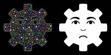 Fişek 2d Hüzünlü Servis Gear Güleryüz Simgesi Fişek Benekli
