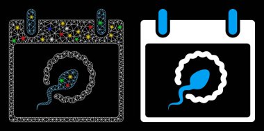 Fişek 2d Sperm Dölleme Takvim Günü Benekli Simgesi