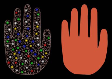 Fişek Ağı Durdur İşaret Lekeli El Simgesi