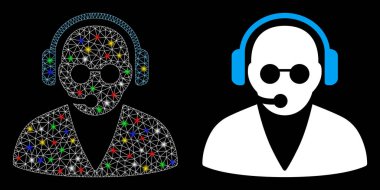 Fişek Benekli Ağ 2d Destekleyici Simgesi