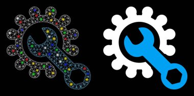 Parlayan Ağ Sistemi Işık Noktalı Simge AracıName