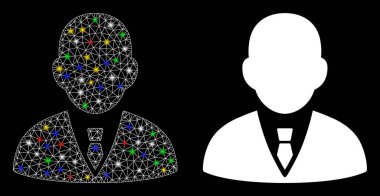 Fişek Benekli Ağ Patronu Simgesini Işıkla