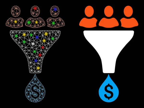 Işıklı Ağ Kablosu Satış Hunisi Simgesi