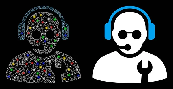 Fişek Kablosu Çerçeve Servis İşlemcisi Simgesi Fişek Benekli