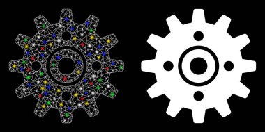 Fişek Kablosu Çerçeve Çarkıfelek Simgesi Fişek Benekli