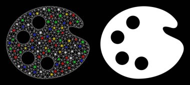 İşaret Fişeği Benekli Ağlı Sanatsal Palet Simgesi