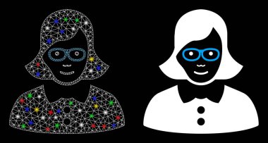 Işıldayan Izgara Kabuk Öğretmen Lady Icon Fişek Benekli