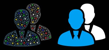 Işıldayan Ağ Yöneticileri Işık Noktalı Simge