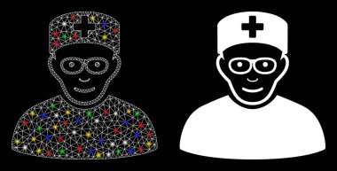 Işıl ışıl parlayan benekli Tıbbi Uzman Simgesi