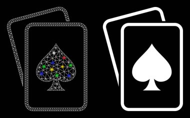 Fişek Kablosu Çerçeve Küreği Kumar Kart Simgesi Flash Benekli Simge