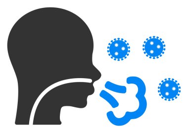 Raster Düz Hasta Virüsü Simgesi