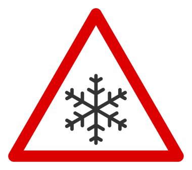 Raster Düz Kar Uyarı Simgesi