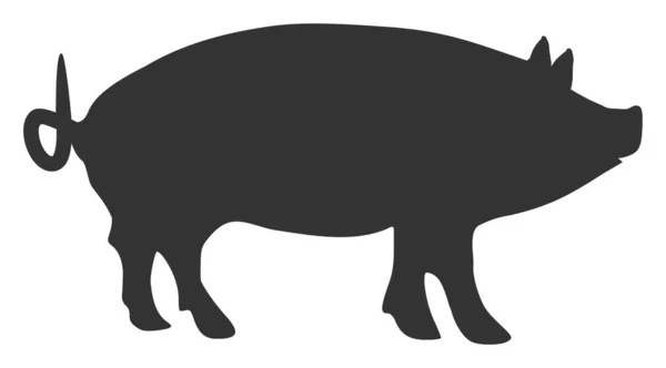 Raster Flat Pig Icon — 스톡 사진