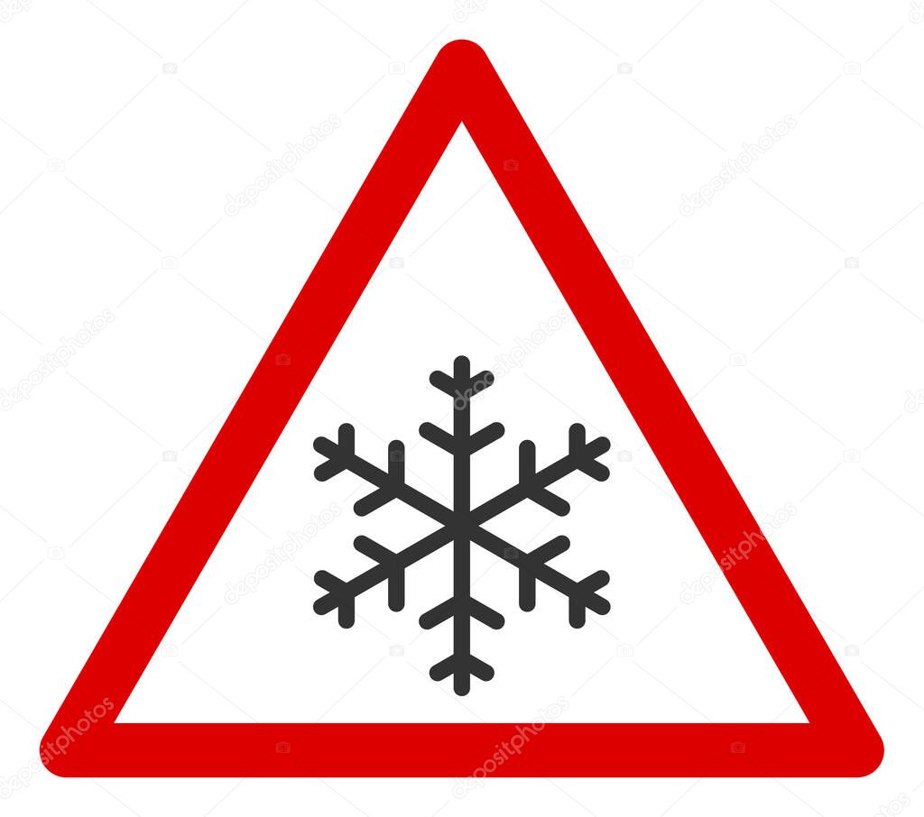 Raster Flat Snow Warning Icon
