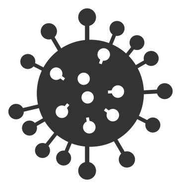 Raster Düz Sars Virüs V2 Simgesi