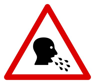 Raster Düz Virüslü Hasta Uyarı Simgesi