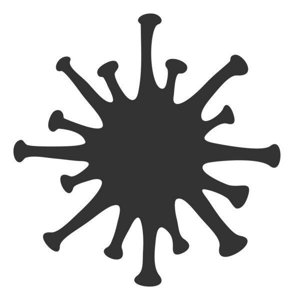 Raster Flat Coronavirus Icon