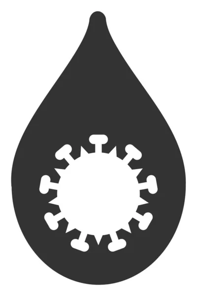 Raster Flat Virus Drop Icon — Φωτογραφία Αρχείου