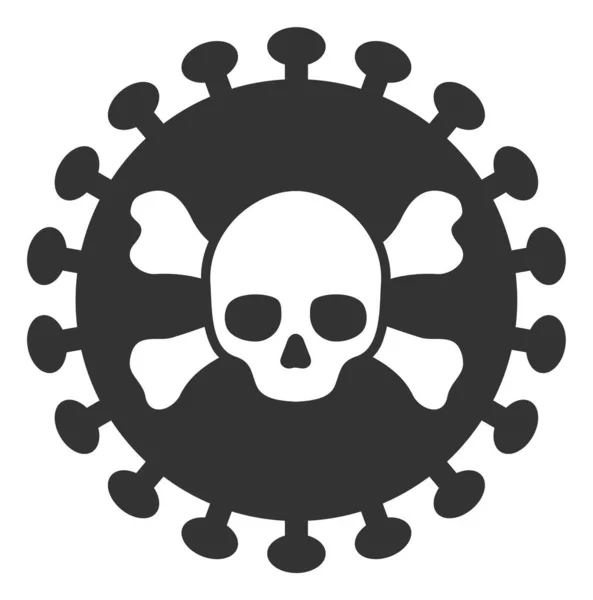 Raster flach tödliches Virus-Symbol — Stockfoto