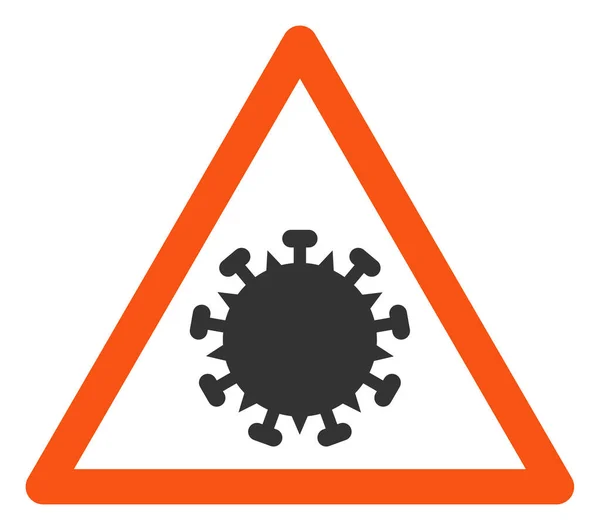 Raster Flat Sars Virus Warning Icon — Foto de Stock