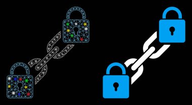 Parlak Izgara Ağ Kilit Bloklama Simgesi Flare Benekli Simgesi