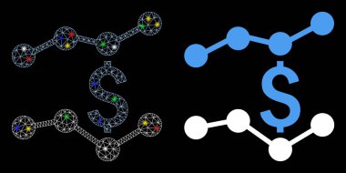 Ağ Ağı 'nı Finansal Eğilimler Simgesini Fişek Lekeli Fışkırt