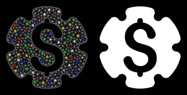 Ağ Ağı Finansal Ayarları Fişek Benekli Gear Simgesi