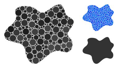 Küresel Ögelerin Kirli Benek Mozaik Simgesi