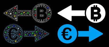 Fişek Kabuğu Euro Bitcoin Değişim Simgesi Fişek Benekli