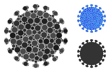 Yuvarlak Noktaların Virüs Kabuk Bileşimi Simgesi